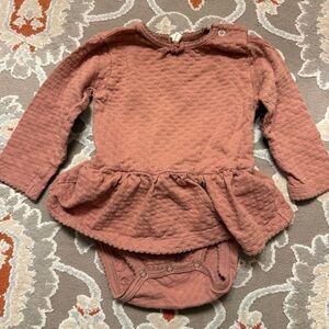 Quincy Mae Baby Girl Pointelle Knit Skirted Onesie